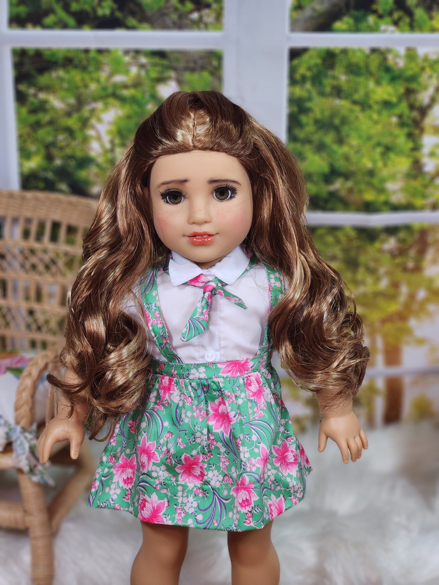 Custom American girl Dol Lila - One of a Kind, Artist Hand-Painted Doll
