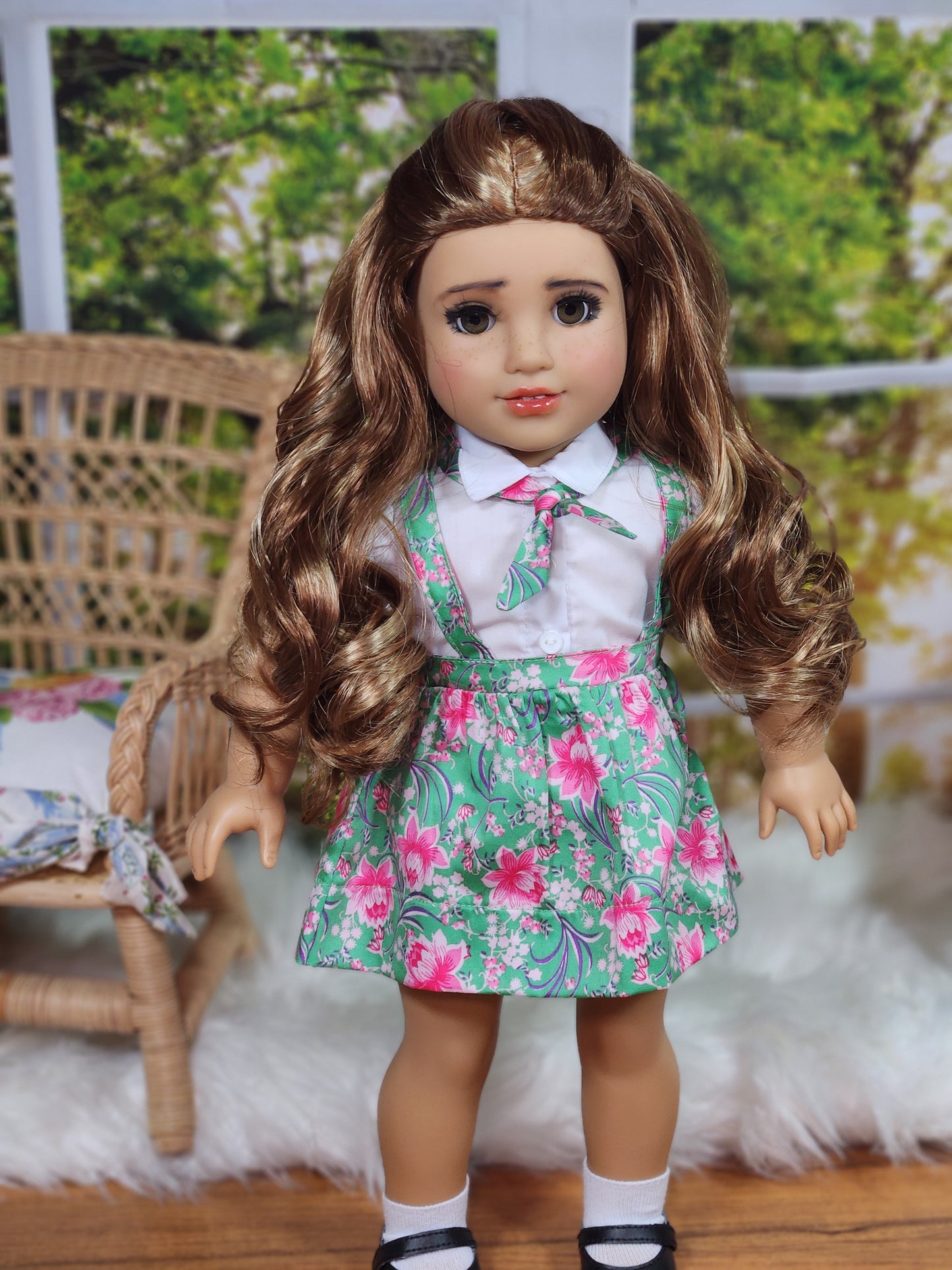 Custom American girl Dol Lila - One of a Kind, Artist Hand-Painted Doll
