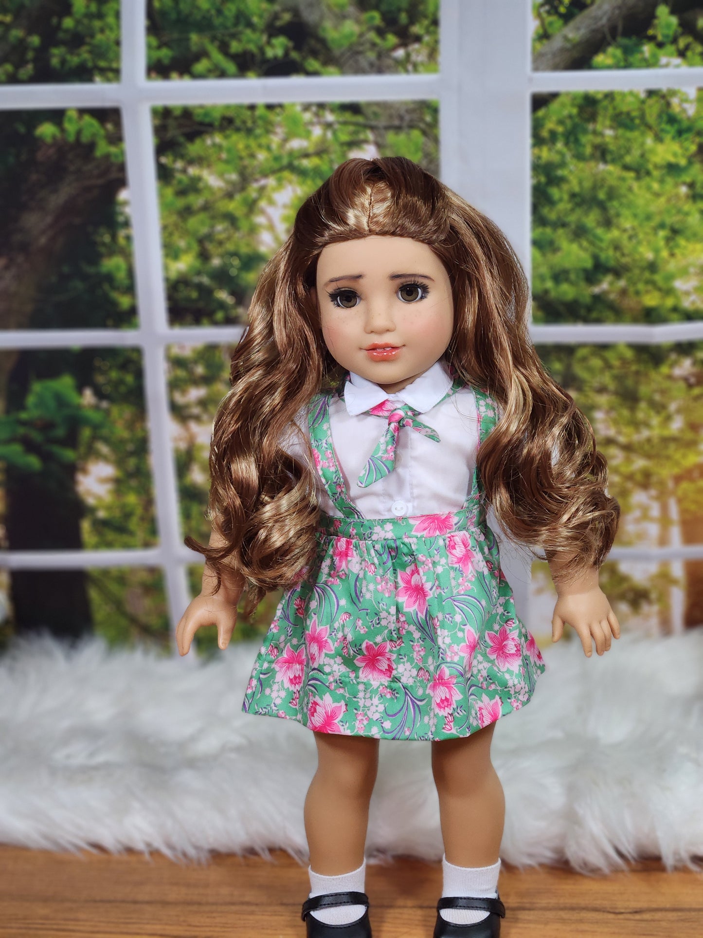 Custom American girl Dol Lila - One of a Kind, Artist Hand-Painted Doll
