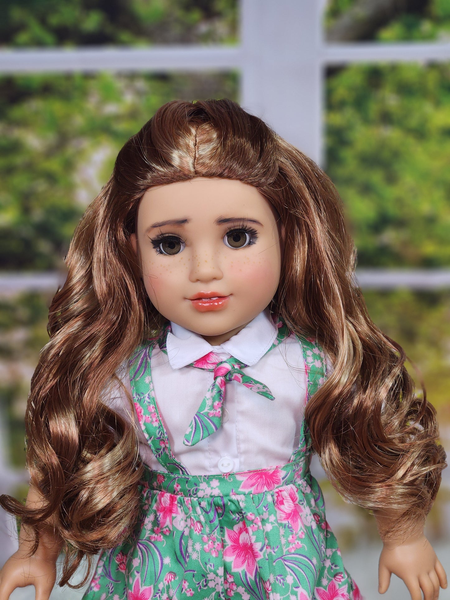 Custom American girl Dol Lila - One of a Kind, Artist Hand-Painted Doll