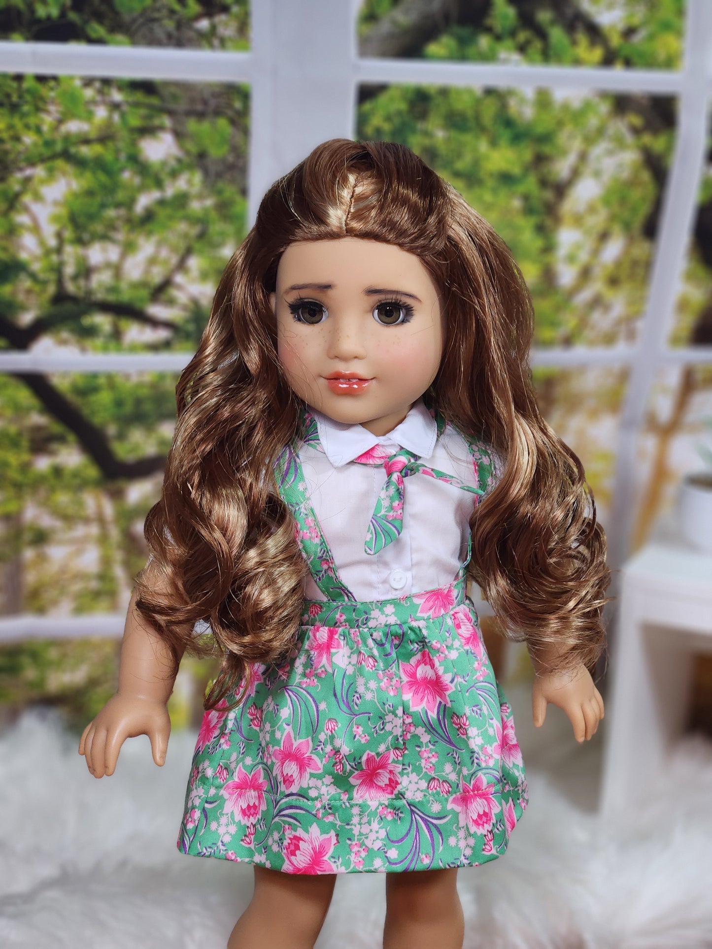 Custom American girl Dol Lila - One of a Kind, Artist Hand-Painted Doll