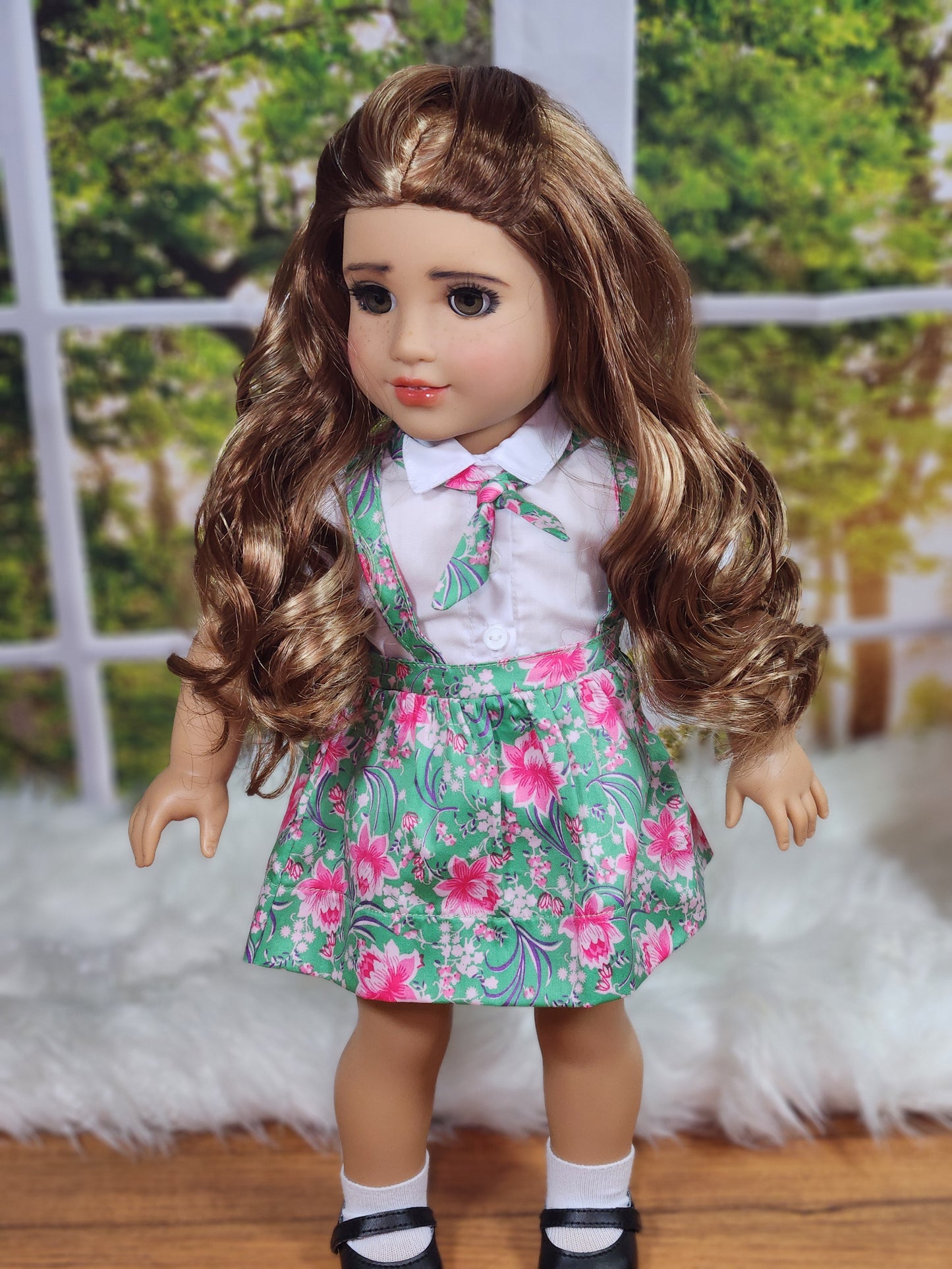 Custom American girl Dol Lila - One of a Kind, Artist Hand-Painted Doll