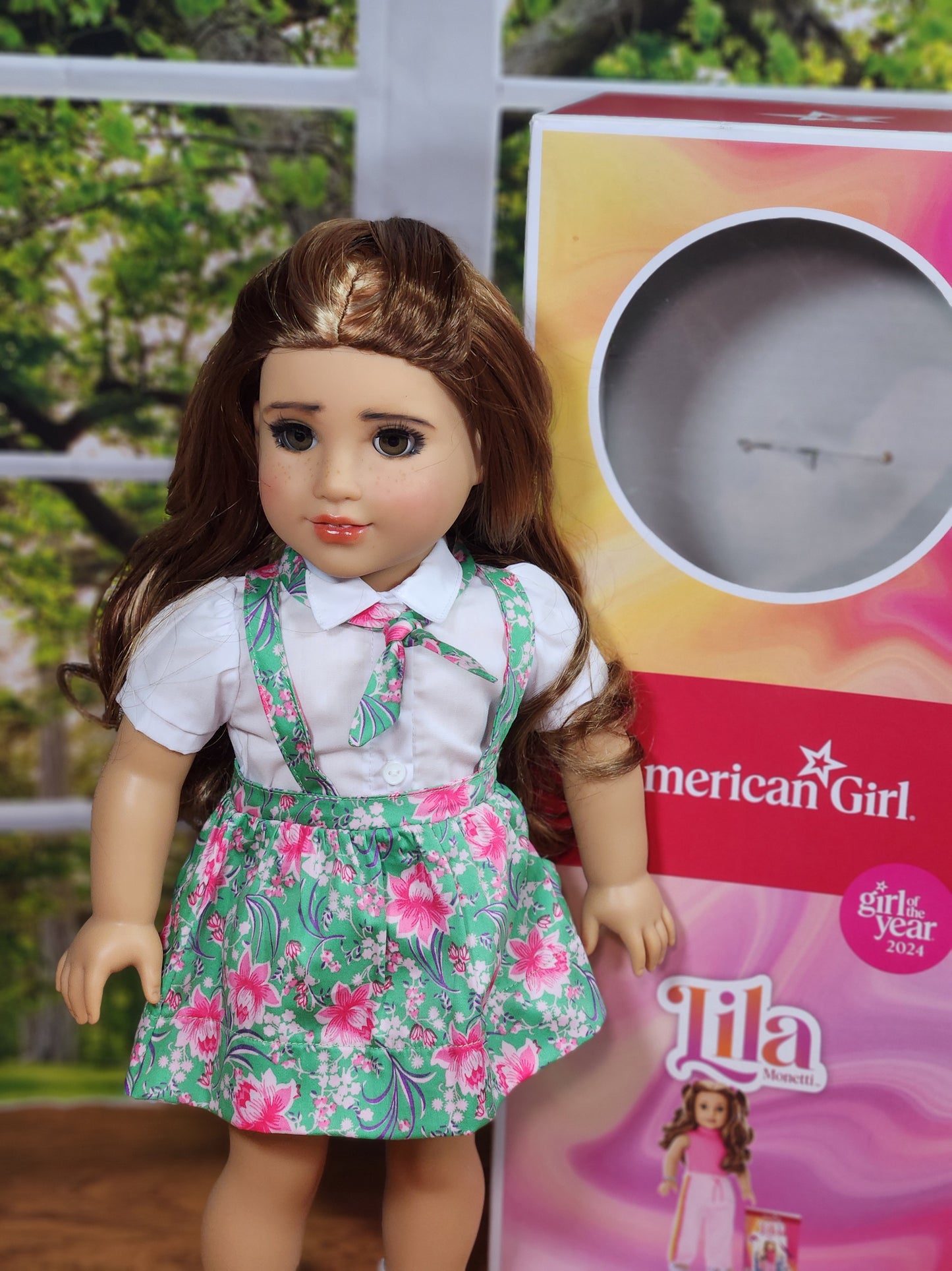 Custom American girl Dol Lila - One of a Kind, Artist Hand-Painted Doll